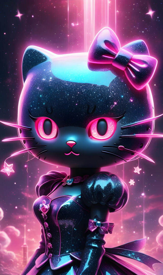 a toy character with a purple background