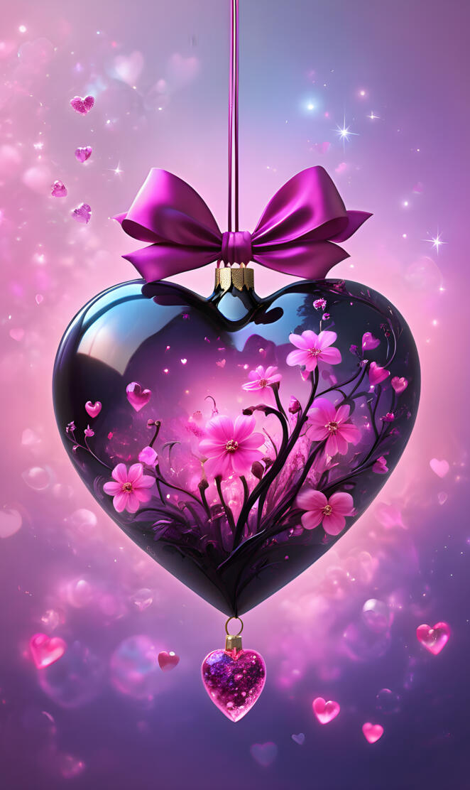 Heart ,bow wallpaper ♥️