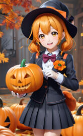 Animal girl on halloween