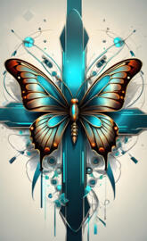 a colorful butterfly on a glass surface