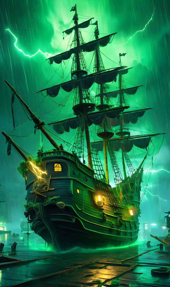 a large ship with a large bow