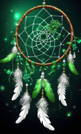 dreamcatcher with ribbons and bows