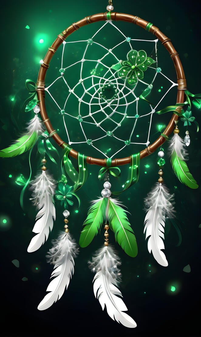 dreamcatcher with ribbons and bows