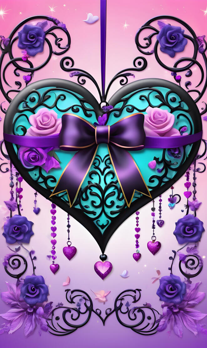 Heart💜 and Bow 🎀