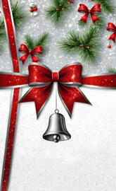 Christmas bow background wall paper