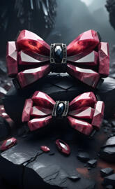 Dark sci-fi Rhodochrosite Bow