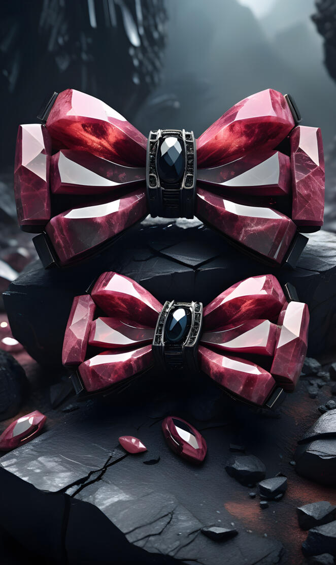 Dark sci-fi Rhodochrosite Bow