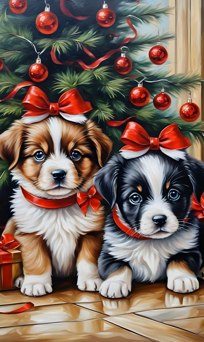 Christmas Puppies 4