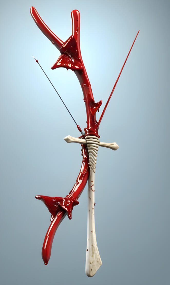 bow & Arrow made out of bone...