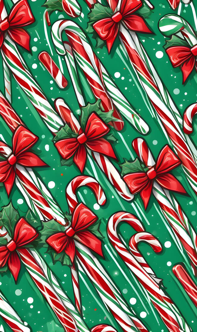 candy cane background pattern Christmas Yule bows