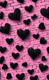 a group of shoes on a brick floor