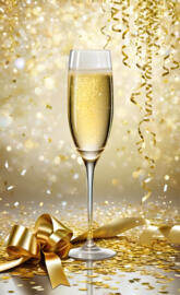 a glass of champagne