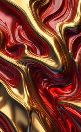 Red and gold abstract