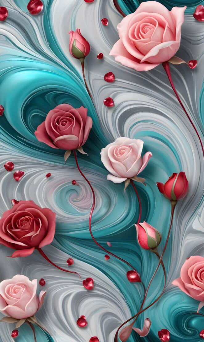 rosebuds and swirls
