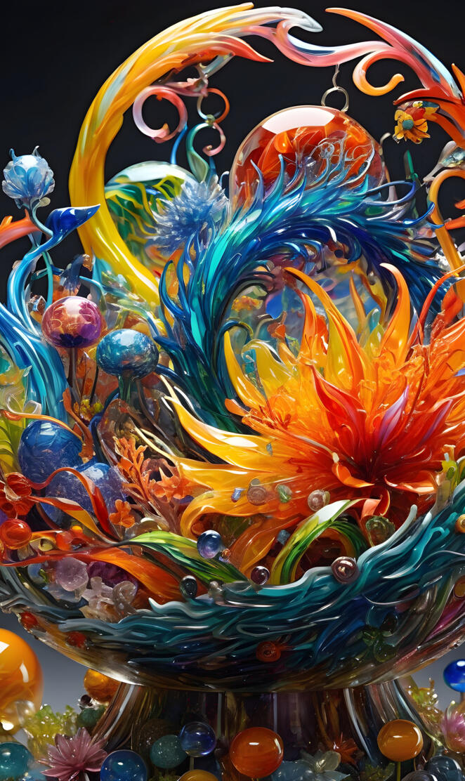 Swirling Glass Art