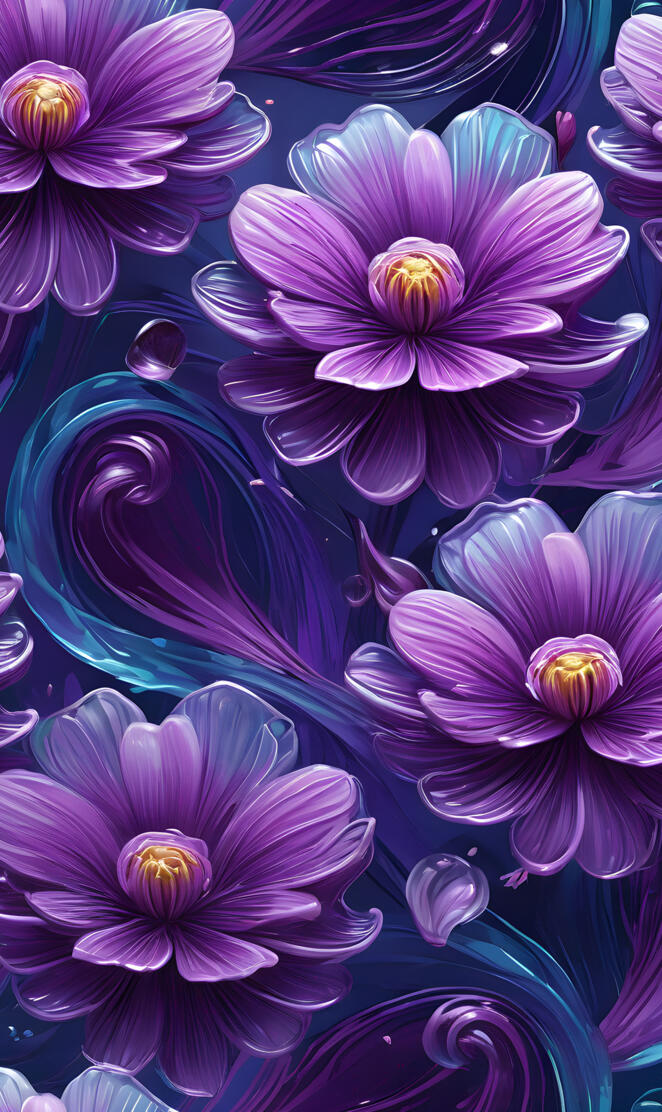 group of purple flowers background pattern