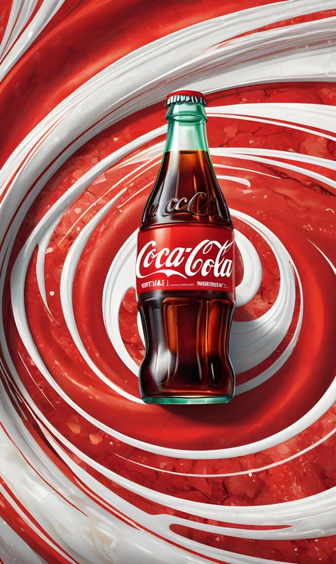 Coca-Cola marble swirl