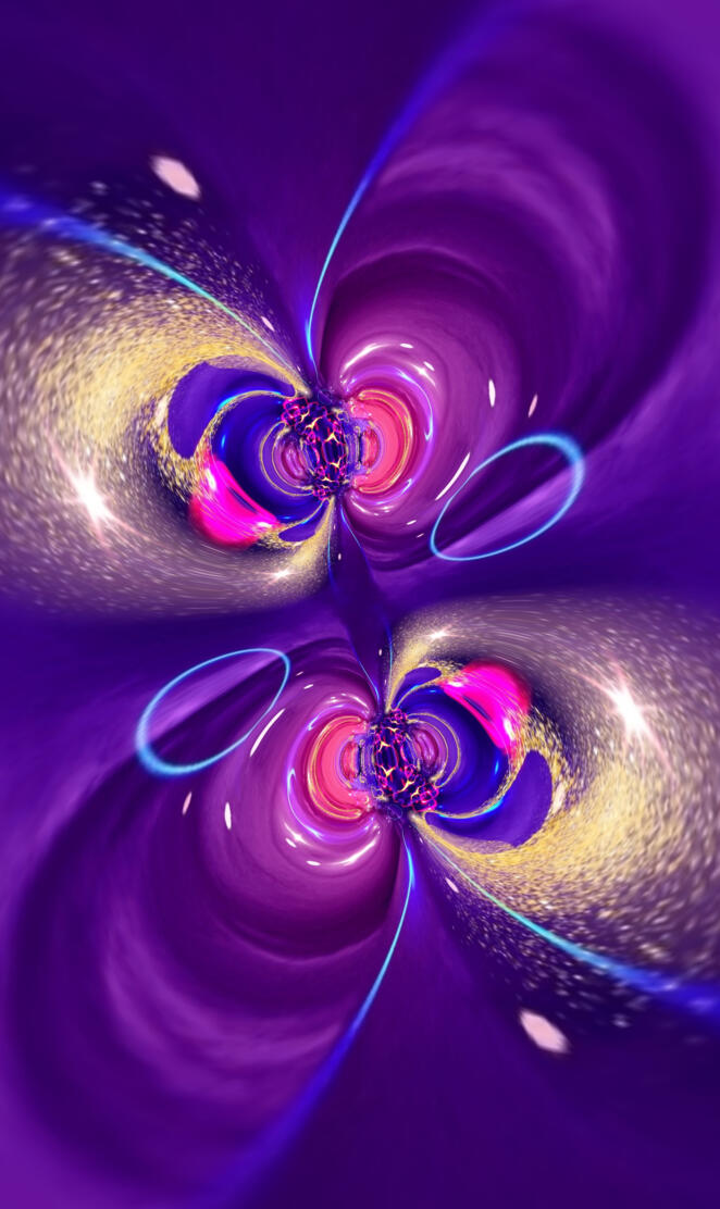 Purple Gold Abstract