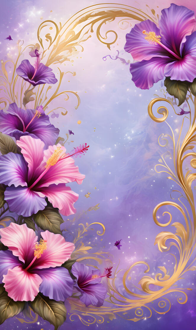 hibiscus flowers border