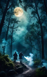 Strangers enjoying the woods