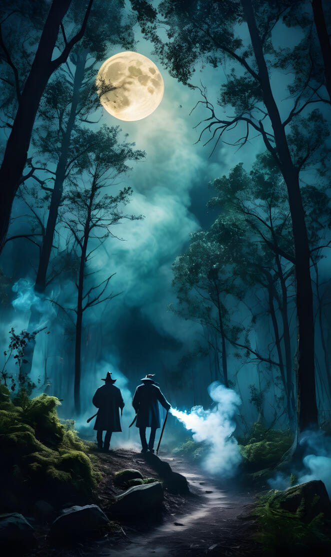 Strangers enjoying the woods