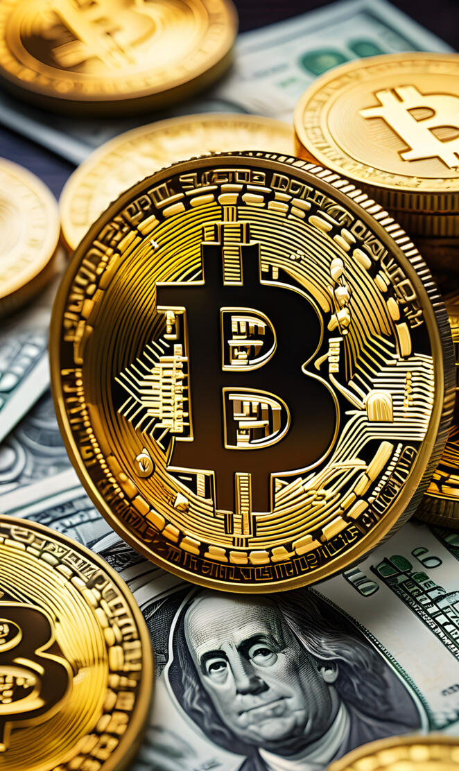 Bitcoins and dollars