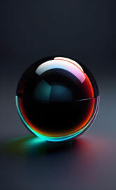 Colorful Black Red blue pink Striped pattern ball