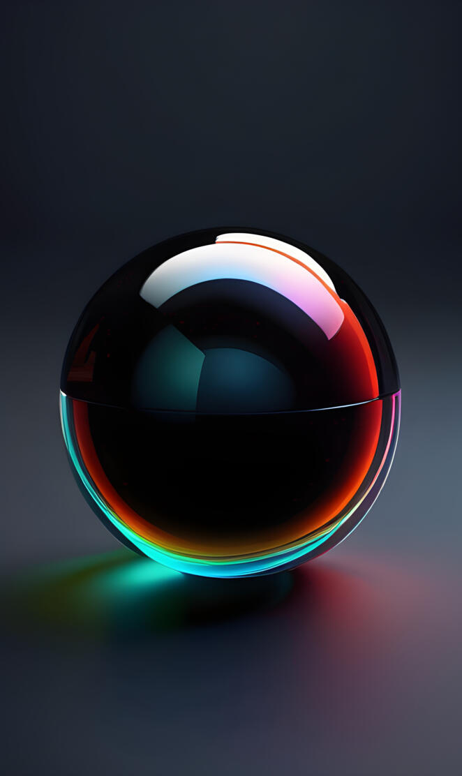 Colorful Black Red blue pink Striped pattern ball