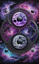 a purple and black galaxy