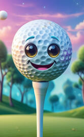 smiley golf ball