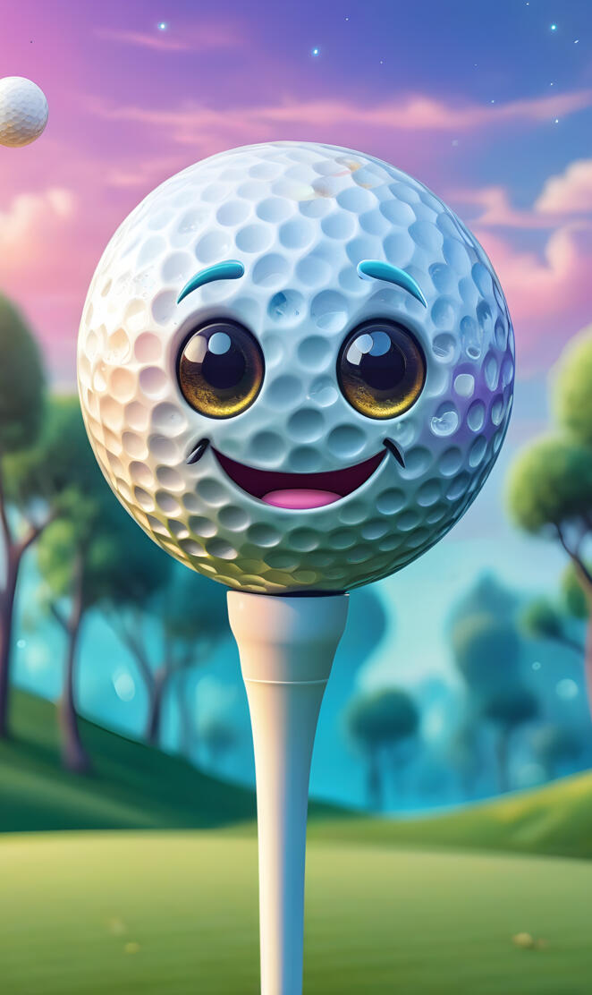smiley golf ball