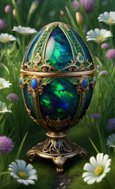 black Opal faberge egg