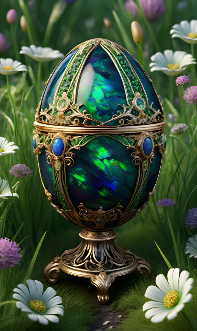 black Opal faberge egg