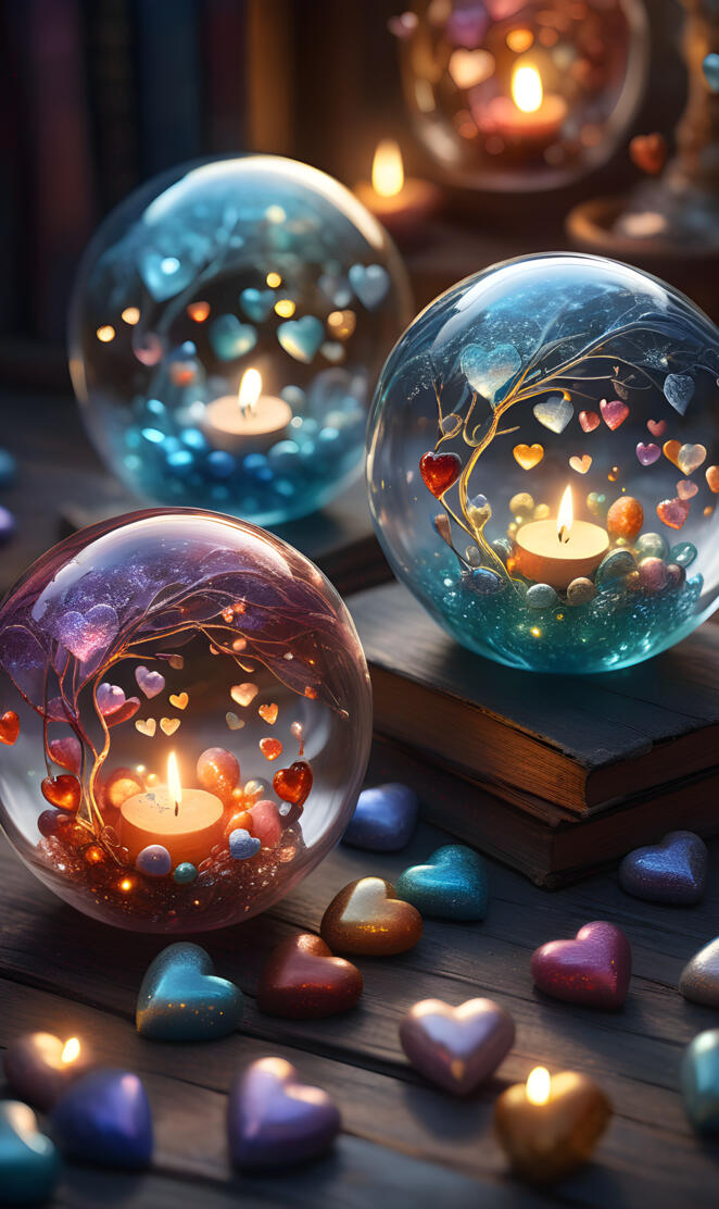 Mini Heart Friendship Candle Balls