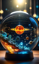 3d laser engraved universe