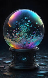 a colorful sphere with many dots