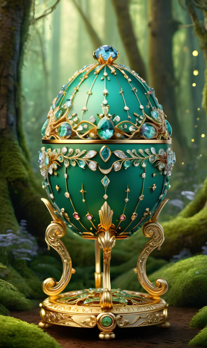 pale green faberge egg
