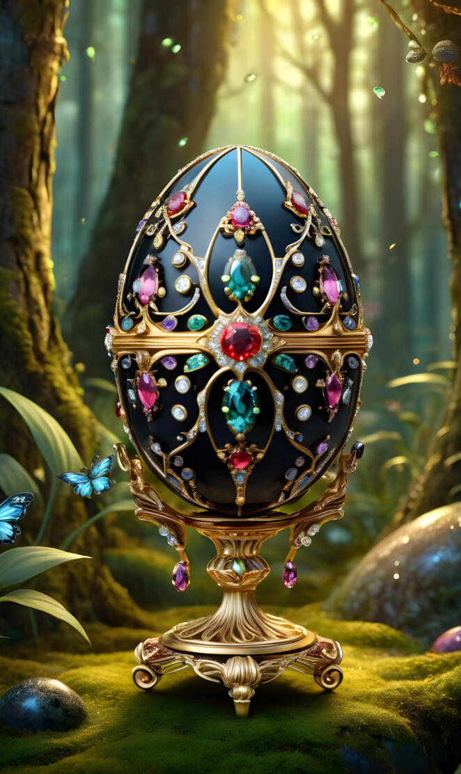 black faberge egg