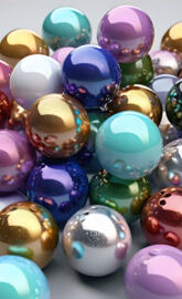 a group of colorful eggs