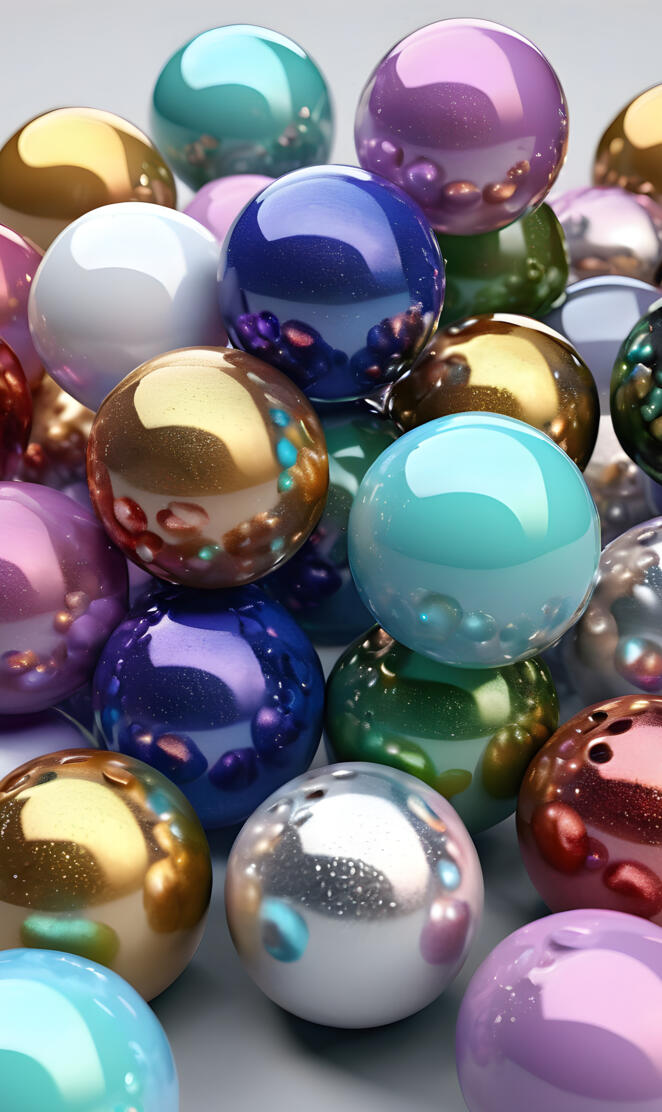 a group of colorful eggs