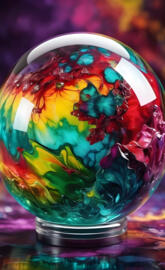 tie dye crystal ball