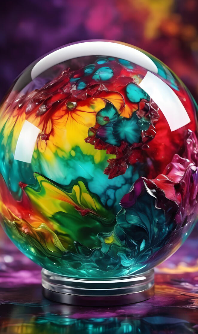 tie dye crystal ball