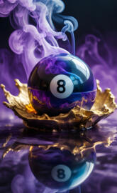 a glass jar with a blue lid and a blue liquid in it