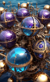 a group of colorful balls