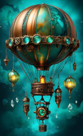 a chandelier with a clock