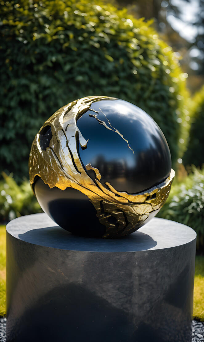 Golden stone ball