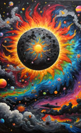 a colorful art piece