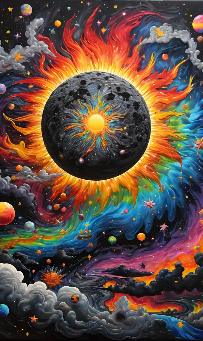 a colorful art piece