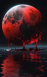 moon Drip red