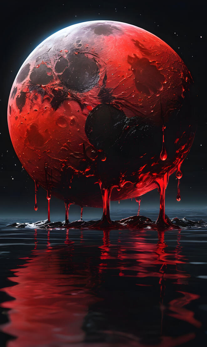 moon Drip red